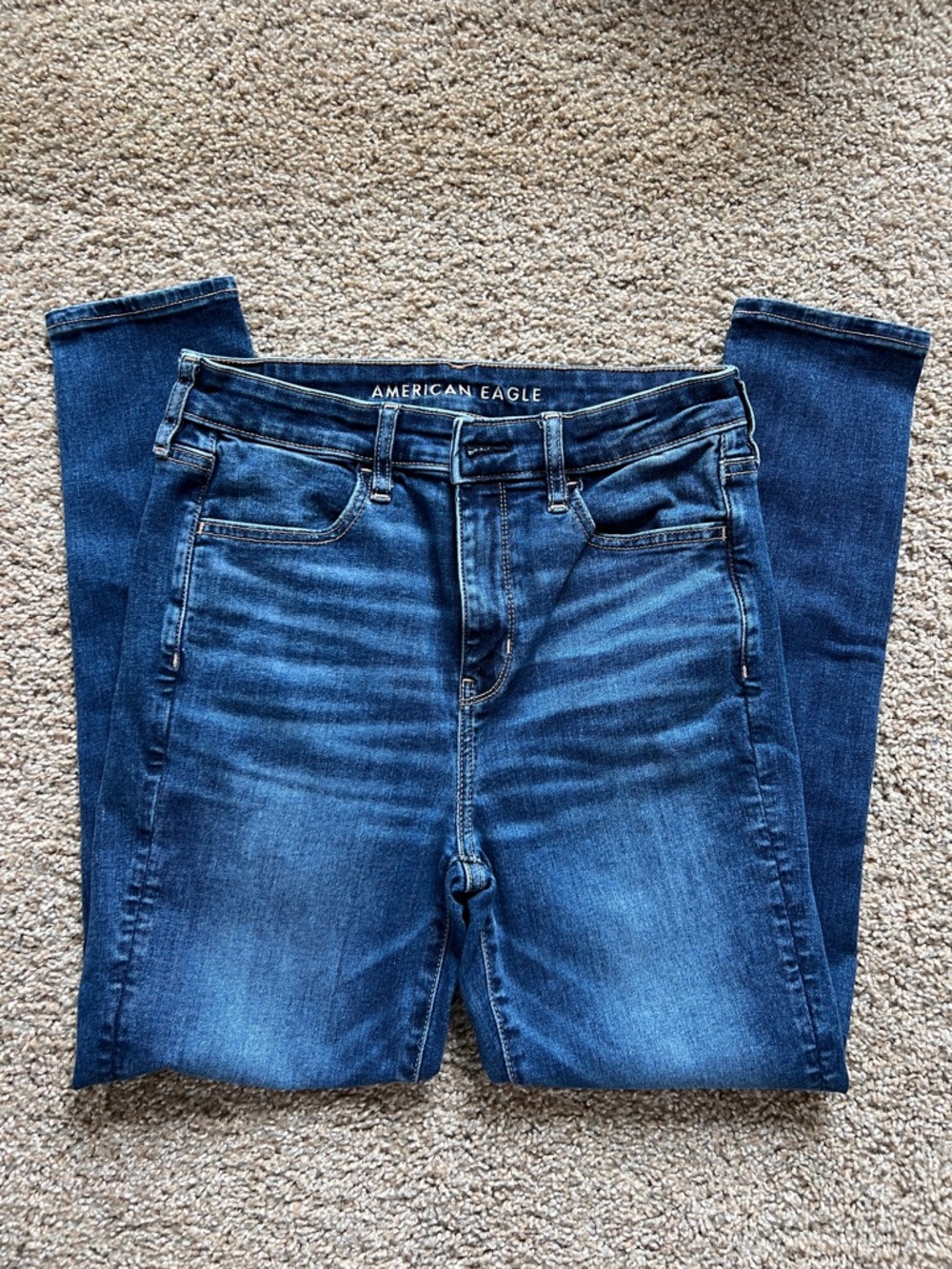 American Eagle Next Level Stretch High Rise Jegging | Dark Wash | Size 10 Short